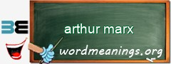 WordMeaning blackboard for arthur marx